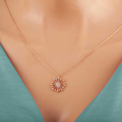 Silver Rose Flower Women's Necklace