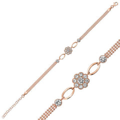 Silver Rose Flower Model Bracelet