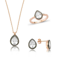 Silver Diamond Model Drop Ladies Set