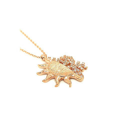 Silver Rose Sun Snowflake Women's Necklace