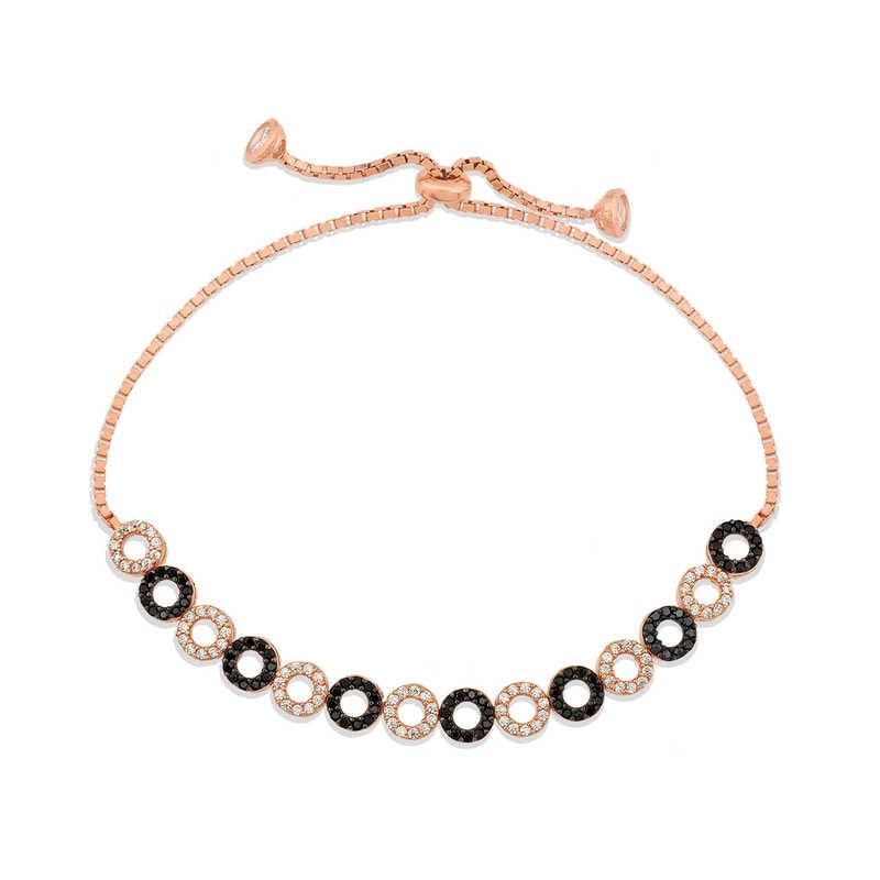 Silver Rose Hoop Elevator Bracelet