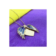 Silver Rose Heart Name Necklace for Women