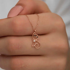 Silver Rose Catwoman Necklace