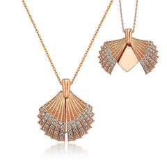 Silver Rose Personalized Oyster Women's Necklace