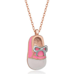 Silver Rose Girl Child Shoes Women Necklace