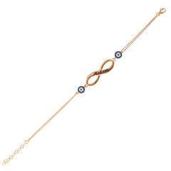 Silver Rose Evil Eye Infinity Love Bracelet 