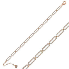 Bracelet femme en argent et pierre ovale rose
