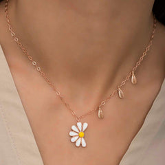 Silver Rose Daisy Loves Dislikes Ladies Necklace