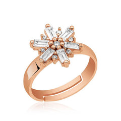 Silver Rose Windmill Ring