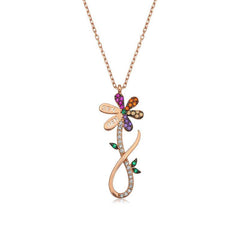 Silver Rose Daisy Necklace Written You Me