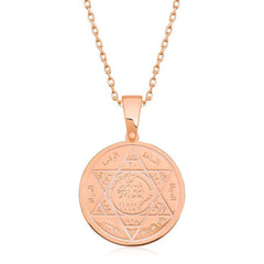 Silver Rose Solomon Seal Necklace