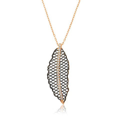 Silver Rose Leaf Women's Necklace