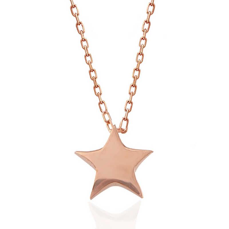 Silver Rose Star Women's Necklace