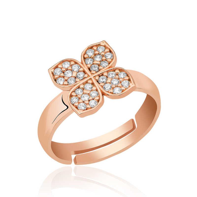 Silver Rose Windmill Flower Ring