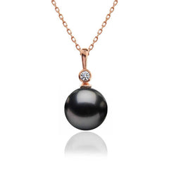 Collier pour femme en argent et perles rondes roses