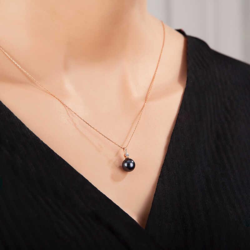 Collier pour femme en argent et perles rondes roses