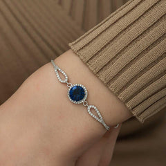 Silver Sapphire Bracelet