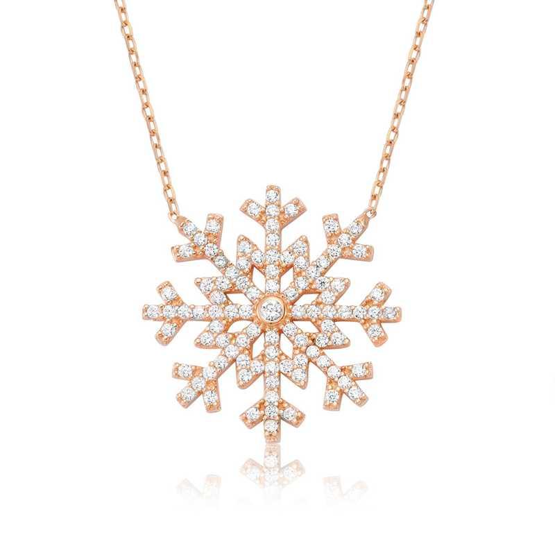 Silver Snowflake Women's Necklace