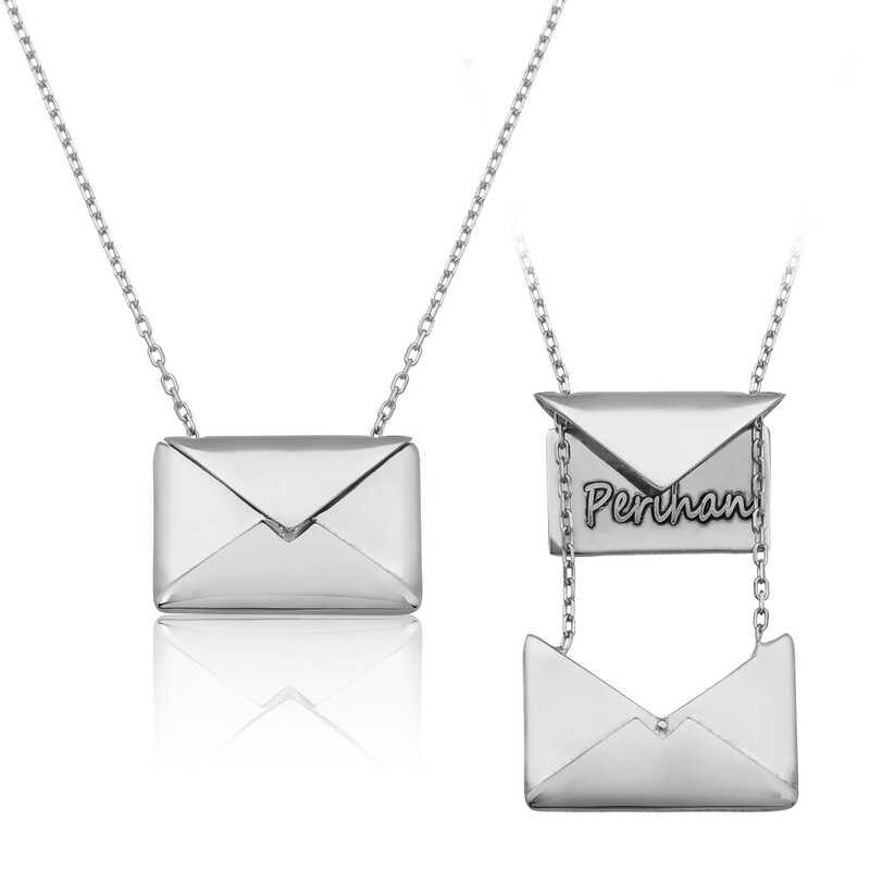 Silver Love Letter Women's Necklace