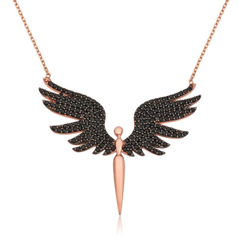Silver Black Michael Angel Women's Necklace