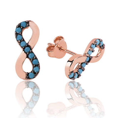 Silver Infinity Stud Earrings