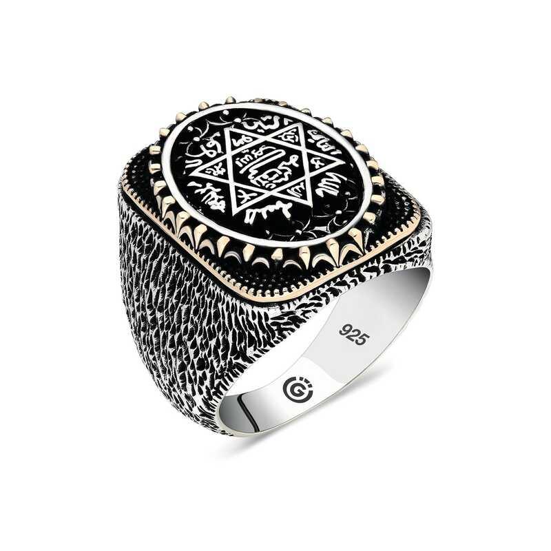 Silver Solomon Seal Oval Men's Ring