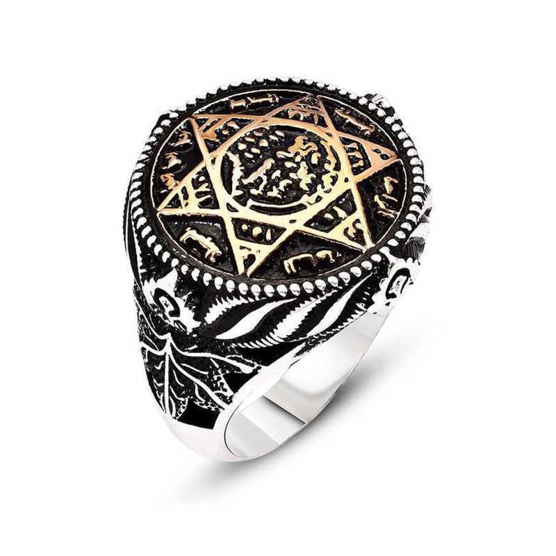 Silver Solomon Prophet Seal Men's Ring