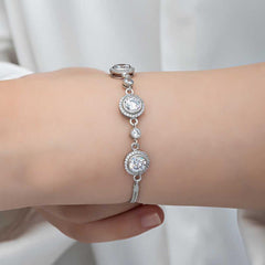 Bracelet femme solitaire en argent