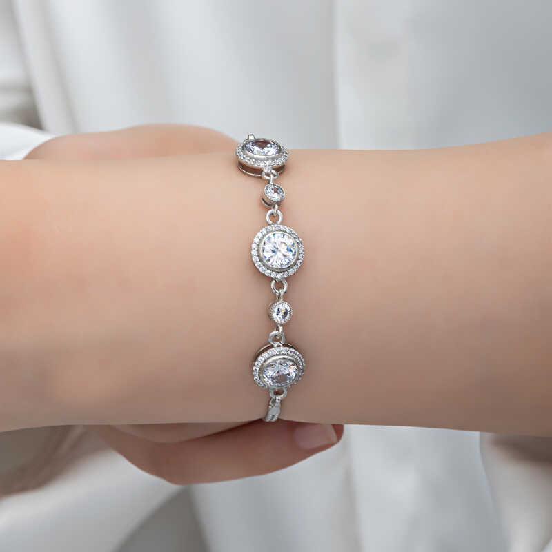 Bracelet femme solitaire en argent