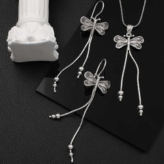 Silver Filigree Dragonfly Women's Set