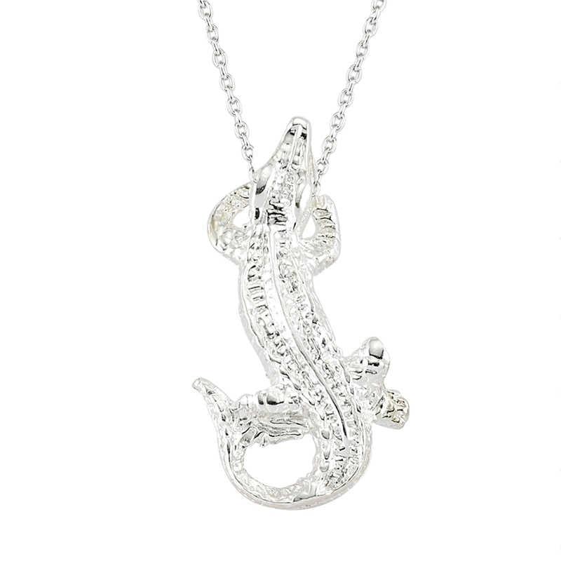 Silver Crocodile Women's Necklace