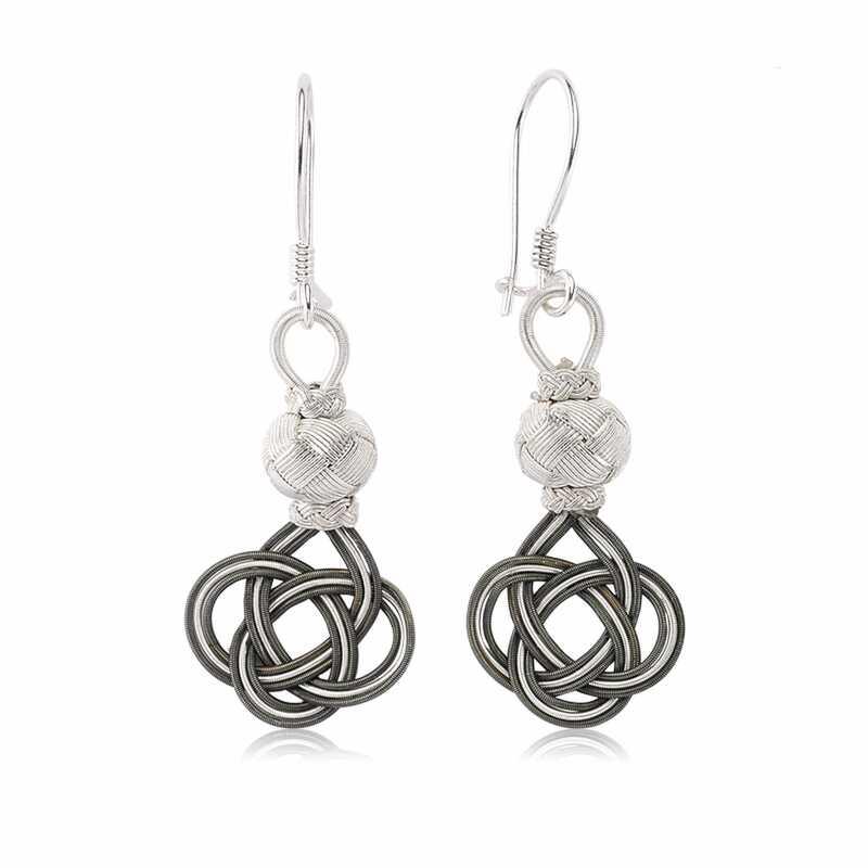 Silver Trabzon Knitting Kazaz Women's Earrings