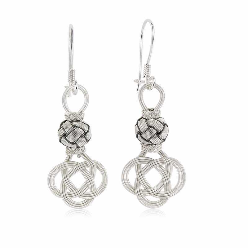 Silver Trabzon Knitting Kazaz Women's Earrings