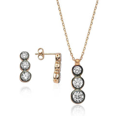 Silver Three Stone Tria Women's Set