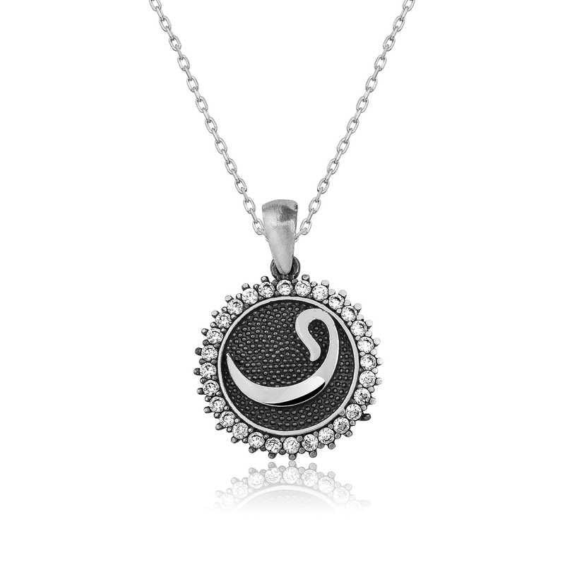 Collier pour femme avec lettre Vav en argent