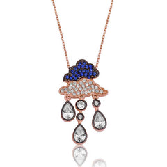 Silver Rain Cloud Necklace