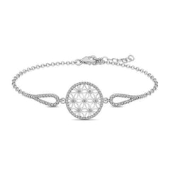 Silver Flower of Life Bracelet
