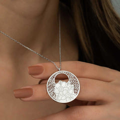 Silver Flower of Life Necklace