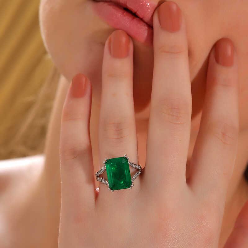 Silver Green Color Paraiba Stone Women's Ring