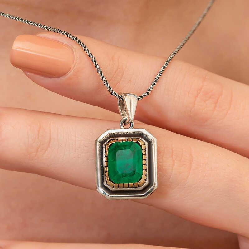 Silver Green Stone Authentic Women's Set
