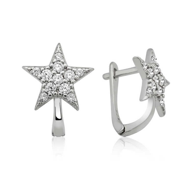 Silver Star Earrings