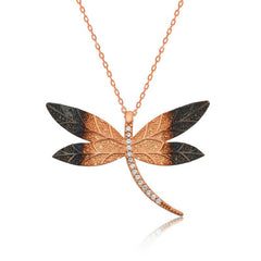Silver Dragonfly Women's Necklace