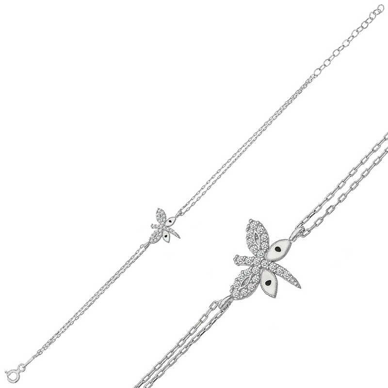 Silver Dragonfly Women's Bracelet