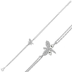Silver Dragonfly Women's Bracelet