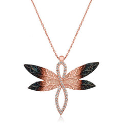 Silver Dragonfly Women's Necklace