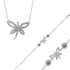 Silver Dragonfly Women Set