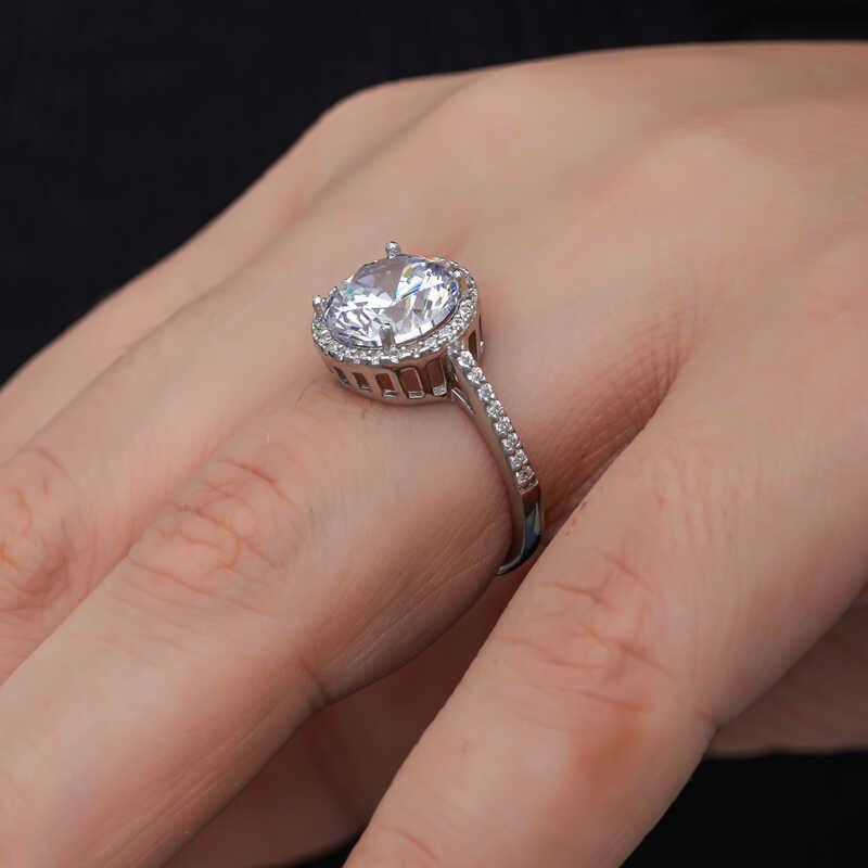 Silver Round Mounted Single Stone Women's Ring