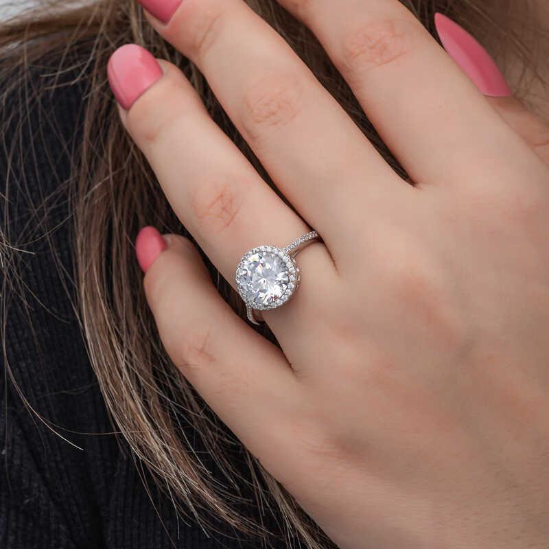 Silver Round Mounted Single Stone Women's Ring