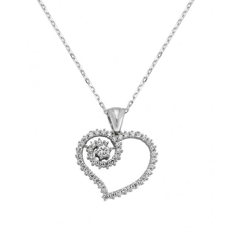 Silver Heart Necklace for Women