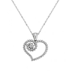 Silver Heart Necklace for Women